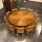 Round Dining Table Set with Wooden Chairs 1/2/5/11 Pcs Modern Solid Wood Dining Set Clearhalo 'Dining Room Sets' 'Dining Tables & Seating' 'dining_room_set' 'furn' 'furn_dining_room_set' 'Furniture' 'Kitchen & Dining Furniture' 1200x1200_b78f40b1-fb1f-43ab-bcf6-50f75fb93f94