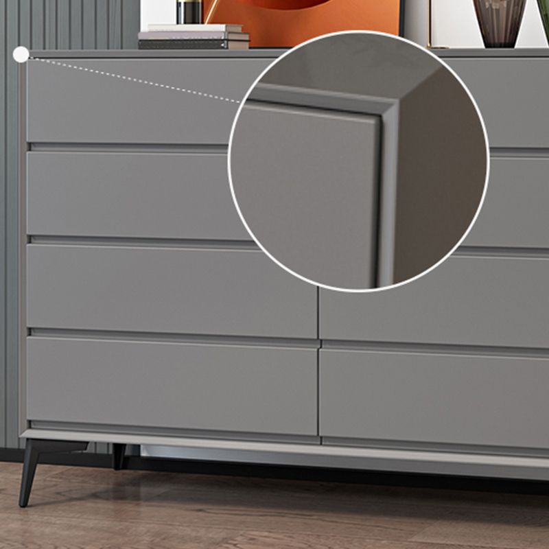 Modern Accent Chest with Drawers and 4 Bracket  Black Legs 15.7" W