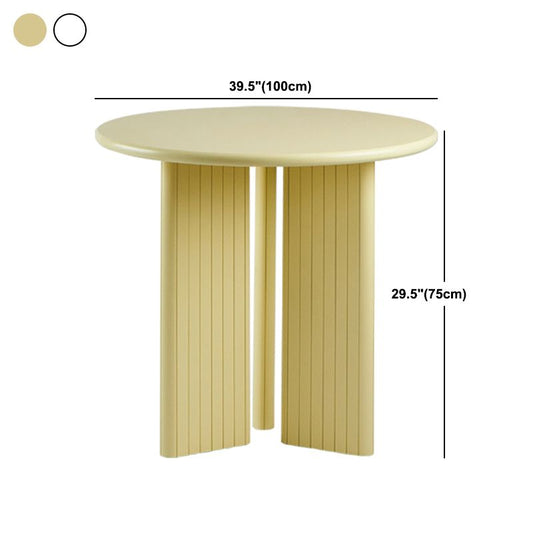 Rectangle Dining Table Engineer Wood Table in Yellow and White Clearhalo 'Dining Tables & Seating' 'Dining Tables' 'dining_table' 'furn' 'furn_dining_table' 'Furniture' 'Kitchen & Dining Furniture' 1200x1200_b78fd72d-67f3-434e-b990-887969925195