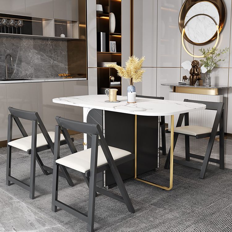 Rectangle 29-inch Dining Site Table Contemporary Dining Room Collection with Drop-Leaf Clearhalo ' dining_table' 'Dining Tables & Seating' 'Dining Tables' 'furn' 'furn_dining_table' 'Furniture' 'furniture_dining_table' 'Kitchen & Dining Furniture' 'kitchen&dining_furn' 'kitchen' 'kitchen_dining_table' 1200x1200_b7903bab-5d64-4e4b-a05c-bdf91aac8f3f