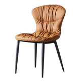 Scandinavian Style Leather Dining Chairs Upholstered Solid Back Armless Chairs (Set of 2) Clearhalo ' kitchen&dining_furn' 'Dining Chairs' 'Dining Tables & Seating' 'dining_chair' 'furn' 'furn_dining_chair' 'Furniture' 'furniture_dining_chair' 'Kitchen & Dining Furniture' 'kitchen' 1200x1200_b79111e1-79e4-4b8a-87e2-5917953ec10d