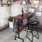Industrial Metal and Wood Pub Table in Brown with Plastic Stools Set Clearhalo 'Bar Furniture' 'furn' 'furn_home_bar_bar_sets' 'Furniture' 'Home Bars & Bar Sets' 'home_bar_bar_sets' 'Kitchen & Dining Furniture' 1200x1200_b7927dd1-f49f-4c31-a440-583a26749f91
