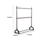 Industrial Coat Rack Free Standing with Rod Metal Hall Stand Hallway
