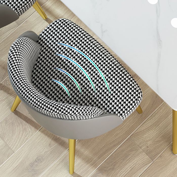 Glam 1/4/5/6/7 Pieces Dining Set Rectangle Stone Dining Table for Dining Room Clearhalo 'Dining Room Sets' 'Dining Tables & Seating' 'dining_room_set' 'furn' 'furn_dining_room_set' 'Furniture' 'furniture_dining_room_set' 'Kitchen & Dining Furniture' 1200x1200_b793e7ee-b1cb-4b5b-a480-d74df1b45c3d