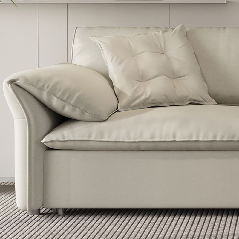 Contemporary Beige Futon Sleeper Sofa Bed with Solid Wood Storage Clearhalo 'furn' 'furn_futons' 'Furniture' 'Futons & Daybeds' 'Futons' 'Living Room Furniture' 1200x1200_b7951ae0-0dbb-4e7d-910b-3116148a5801