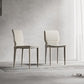 Contemporary Metal Dining Chair Leather Armless Dining Room Chair for Home Use