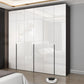 White Colour Wooden Wardrobe Cloth Rod Included Wardrobe Closet with Drawer