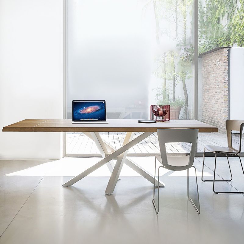 Rectangle Industrial Style Dining Table Solid Wood Fixed Table for Restaurant Clearhalo ' dining_table' 'Dining Tables & Seating' 'Dining Tables' 'furn' 'furn_dining_table' 'Furniture' 'furniture_dining_table' 'Kitchen & Dining Furniture' 'kitchen&dining_furn' 'kitchen' 'kitchen_dining_table' 1200x1200_b797210a-e3b3-4b51-af6e-89a80a599849