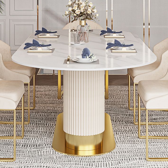 Traditional Luxury Dining Table Oval Sintered Stone Dining Table with Gold Frame Clearhalo ' dining_table' 'Dining Tables & Seating' 'Dining Tables' 'furn' 'furn_dining_table' 'Furniture' 'furniture_dining_table' 'Kitchen & Dining Furniture' 'kitchen&dining_furn' 'kitchen' 'kitchen_dining_table' 1200x1200_b797ee3f-929b-4556-8382-04430c259017