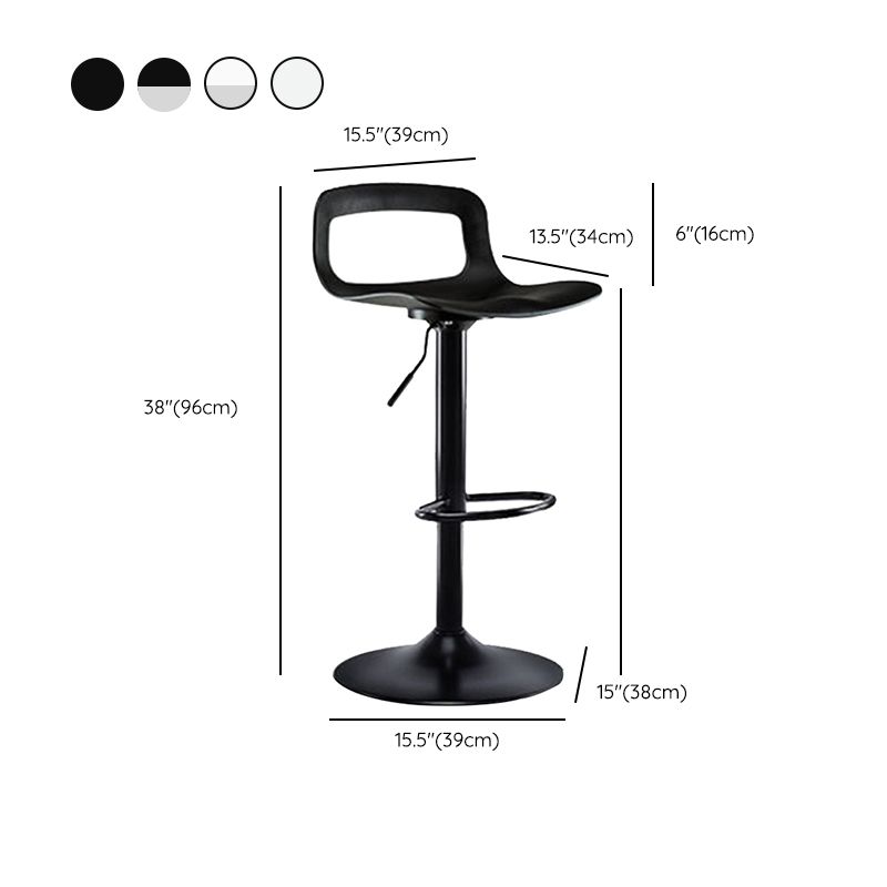 Contemporary Metal Bar Stool Backrest Adjustable Counter Stool Clearhalo 'Bar Furniture' 'Bar Stools' 'bar_stools' 'furn' 'furn_bar_stools' 'Furniture' 'Kitchen & Dining Furniture' 1200x1200_b797fe39-79cb-4f04-a9b0-63c0a5f0c2a5