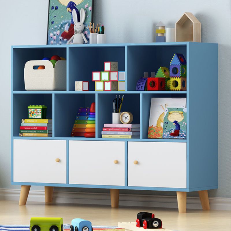 Estantería estándar escandinava estantería de madera de ingeniería con gabinetes