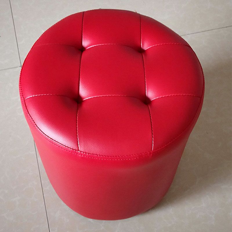 Modern Pouf Ottoman Genuine Leather Upholstered Tufted Solid Color Ottoman Clearhalo 'furn' 'furn_ottomans_poufs' 'Furniture' 'Living Room Furniture' 'Ottomans & Poufs' 'ottomans_poufs' 1200x1200_b798be86-2ade-4751-8af9-7be6a18e7ae9