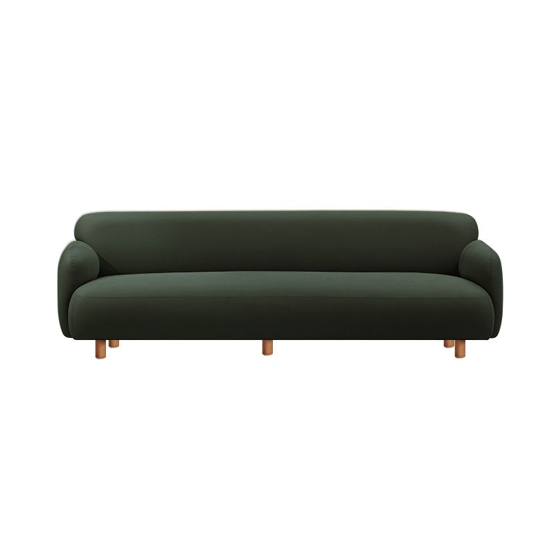 Cushioned Backrest Sponge Padded Fabric Beige/orange/dark Green Sofa Clearhalo 'furn' 'furn_sofas' 'Furniture' 'furniture_sofas' 'kitchen' 'kitchen_sofas' 'Living Room Furniture' 'Sofa' 'sofas' 1200x1200_b7994160-f12a-4c16-931d-de81dc3e3fa0