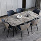 Modern Gray Standard Dining Set Rectangle Shape Sintered Stone Dining Set with 4 Legs Table Clearhalo 'Dining Room Sets' 'Dining Tables & Seating' 'dining_room_set' 'furn' 'furn_dining_room_set' 'Furniture' 'furniture_dining_room_set' 'Kitchen & Dining Furniture' 'kitchen&dining_furn' 'kitchen' 1200x1200_b79b535e-33a6-4e85-ad16-163a33b51aab