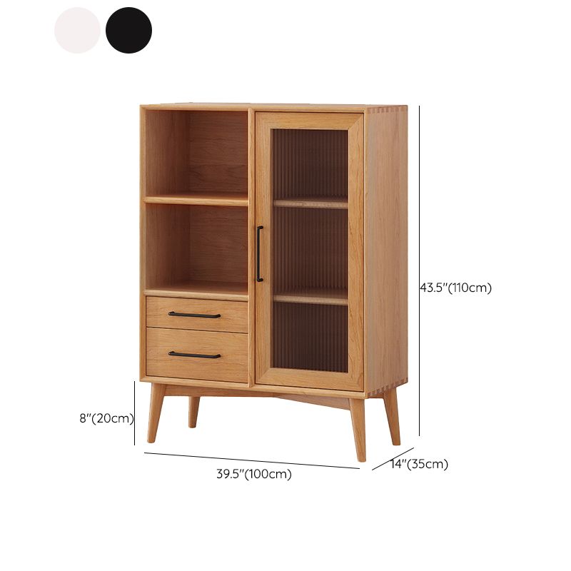 Server da pranzo in legno massiccio con porte di vetro moderno server buffet