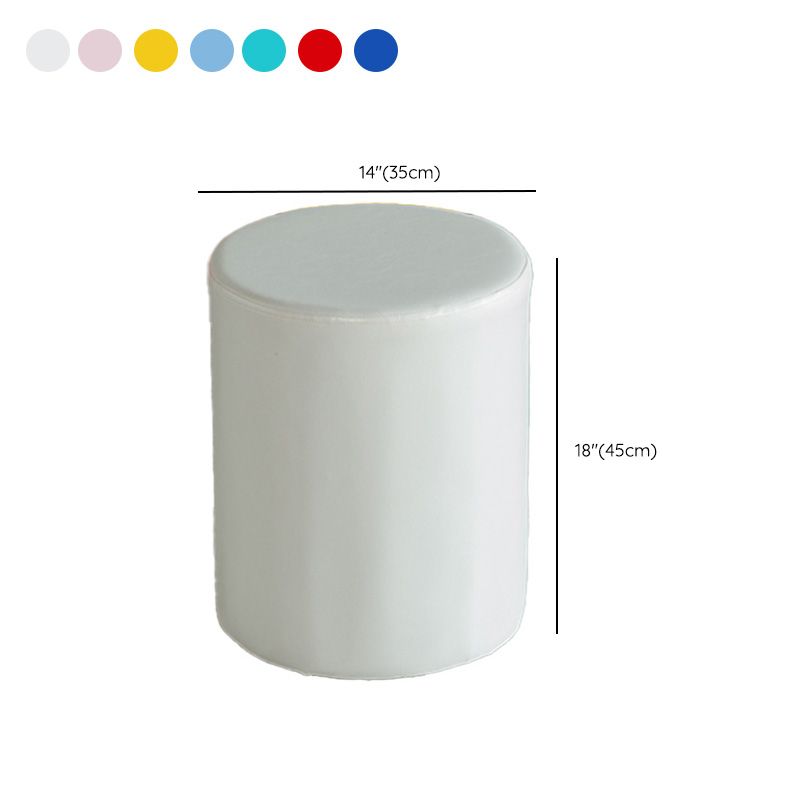 Modern Pouf Ottoman PU Leather Upholstered Solid Color Cylinder Shape Ottoman Clearhalo 'furn' 'furn_ottomans_poufs' 'Furniture' 'Living Room Furniture' 'Ottomans & Poufs' 'ottomans_poufs' 1200x1200_b79cdc6c-d166-47ad-932e-9f464663dd41