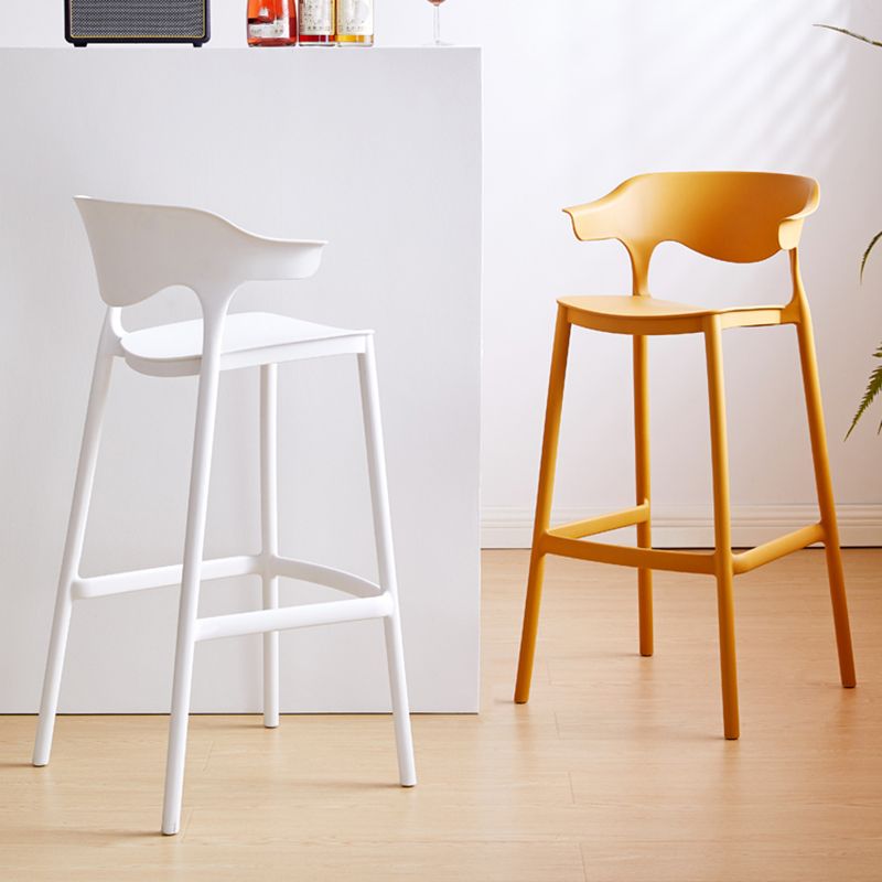 Scandinavian Style PP Bar-stool Square Seat Counter Stool for Kitchen Bar Clearhalo 'Bar Furniture' 'Bar Stools' 'bar_stools' 'furn' 'furn_bar_stools' 'furniture_bar_stools' 'Kitchen & Dining Furniture' 'kitchen&dining_furn' 'kitchen' 'kitchen_furn' Furniture' 1200x1200_b79d08b1-580f-4d4f-a59e-377e3bfdef7b