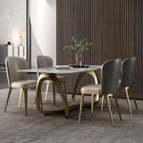 Luxury Sintered Stone Top Dining Set Rectangle 1/2/5/6/7 Pieces Dining Room Table Set Clearhalo 'Dining Room Sets' 'Dining Tables & Seating' 'dining_room_set' 'furn' 'furn_dining_room_set' 'Furniture' 'furniture_dining_room_set' 'Kitchen & Dining Furniture' 1200x1200_b79d3e00-a54e-400c-8d7d-7c28956ff4c8