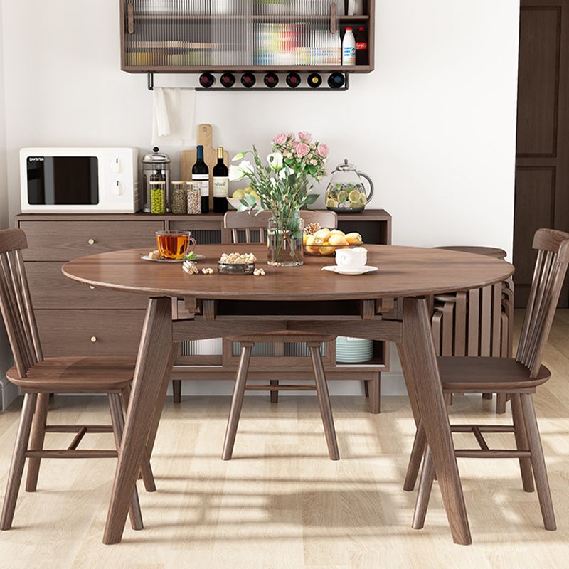 Solid Wood Dining Table Modern Brown 4 Legs Dining Table for Home Use Clearhalo 'Dining Tables & Seating' 'Dining Tables' 'dining_table' 'Furniture' 'furniture_dining_table' 'Kitchen & Dining Furniture' 'kitchen' 'kitchen_dining_table' 1200x1200_b79d9cf7-6b70-4eac-bf7c-6a670aef9ccb