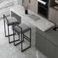 Modern Backrest Armless Counter Stool Iron Cafe Bar Stool with Velvet Cushion and Pedal Clearhalo 'Bar Furniture' 'Bar Stools' 'bar_stools' 'furn' 'furn_bar_stools' 'Furniture' 'furniture_bar_stools' 'Kitchen & Dining Furniture' 1200x1200_b79db041-a103-4e18-94d7-e35136fcdc66