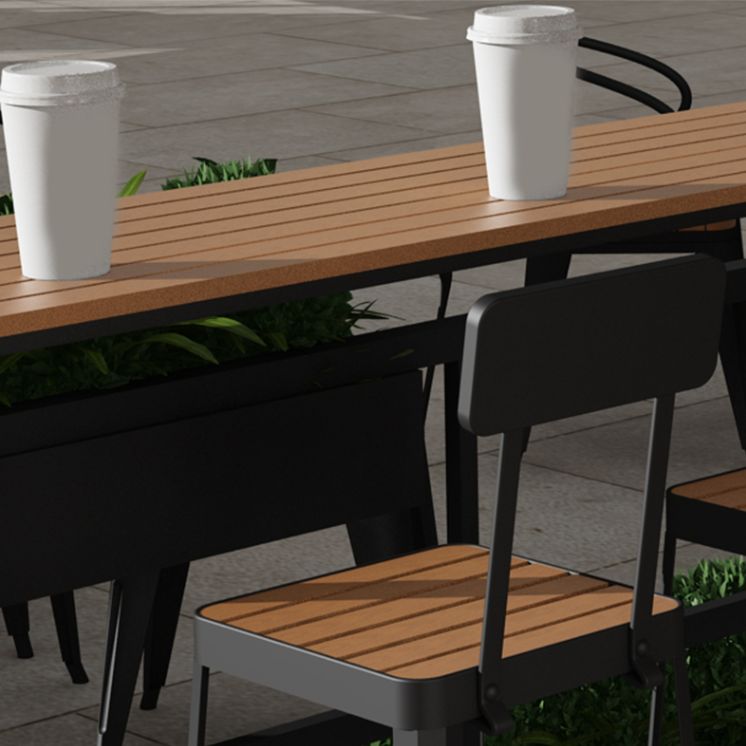 Tavolo da bar in legno all'aperto tavolo da pranzo da pranzo di spare industriale