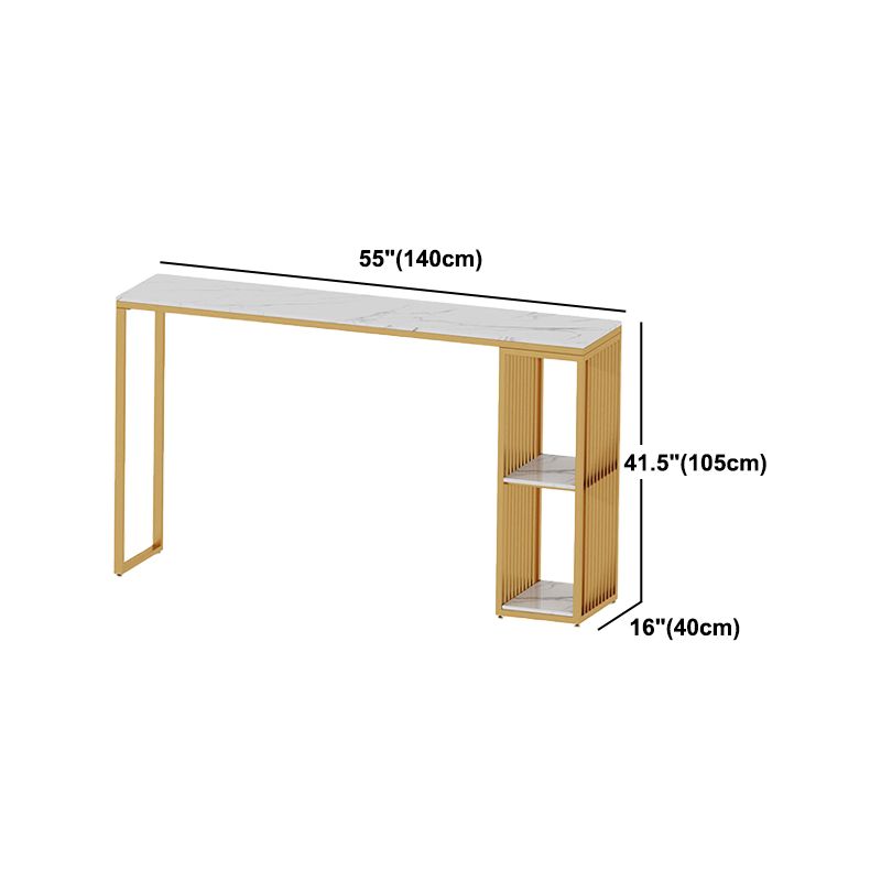 Nordic Glam 1/3 Pieces Bar Table Set Rectangle Marble Counter Table with High Stools Clearhalo 'Bar Furniture' 'furn' 'furn_home_bar_bar_sets' 'Furniture' 'Home Bars & Bar Sets' 'home_bar_bar_sets' 'Kitchen & Dining Furniture' 1200x1200_b79e798d-a807-4283-8f4a-40a79f0f319e