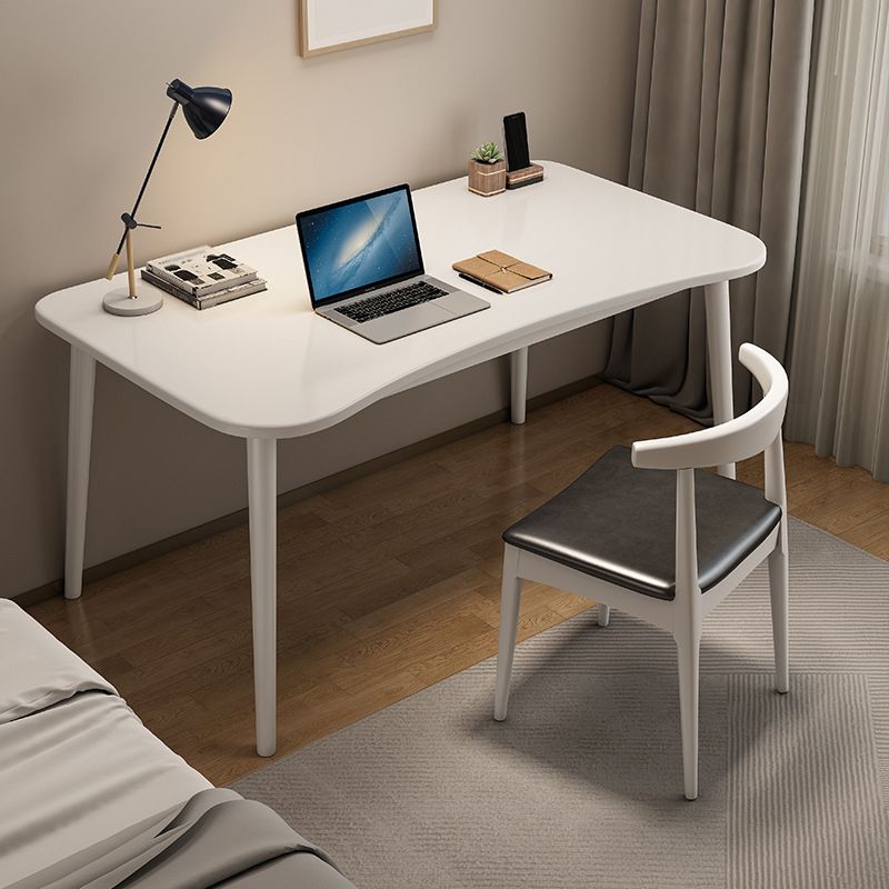 23,62 "W Curbe Writing Desk 1 étagère bureau de bureau en bois avec base de Parsons