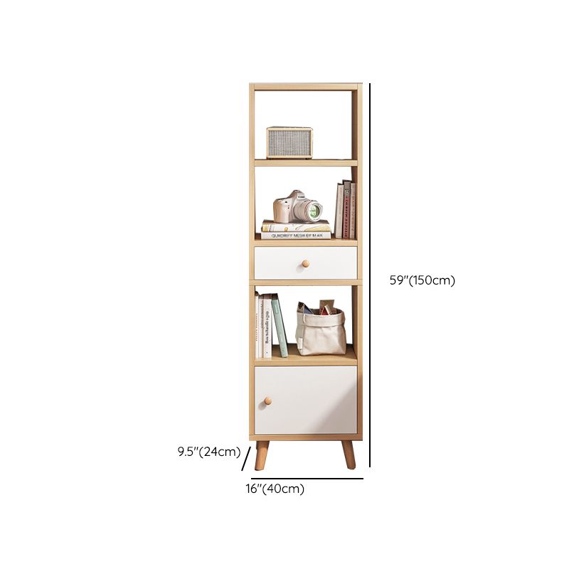 Bibliothèque en bois d'ingénierie Bibliothèque contemporaine standard avec tiroirs