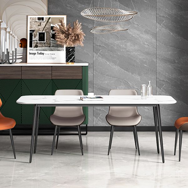 Modern Armless Dining Chairs Faux Leather Wingback Dining Side Chair Clearhalo 'Dining Chairs' 'Dining Tables & Seating' 'dining_chair' 'furn' 'furn_dining_chair' 'Furniture' 'Kitchen & Dining Furniture' 1200x1200_b7a15484-775f-460c-b6ed-6f8fa60c7c33