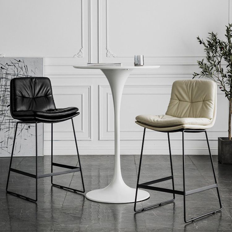 Scandinavian Low Back Coffee Shop Matte Finish Upholstered Bar Stools Clearhalo 'Bar Furniture' 'Bar Stools' 'bar_stools' 'furn' 'furn_bar_stools' 'Furniture' 'furniture_bar_stools' 'Kitchen & Dining Furniture' 1200x1200_b7a24c31-18d4-408a-bf71-96c8180c6956