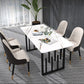 Traditional Luxury Dining Table Rectangle Slate Dining Table for Dining Room