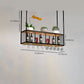 Black Metal Hanging Wine Holder with Glass Holder & Storage Shelf Clearhalo 'furn' 'furn_wine_racks' 'Furniture' 'Kitchen & Dining Furniture' 'Wine Racks' 'wine_racks' 1200x1200_b7a39b24-4868-4ad4-b7db-8a6dd36b4c9a