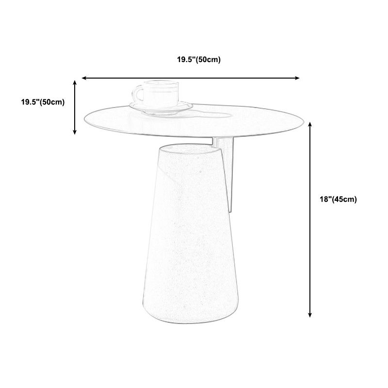 Concrete Modernistic Table Lacquer Round Table for Living Room Clearhalo 'Coffee & Accent Tables' 'End & Side Tables' 'end_side_tables' 'furn' 'furn_end_side_tables' 'Furniture' 'Living Room Furniture' 1200x1200_b7a4f8af-3317-4ff0-948a-7e4dc82406c9