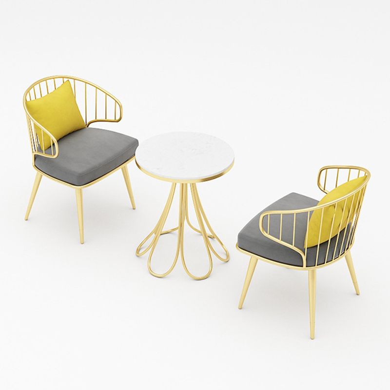 Contemporary Kitchen Dining Armchair Metal Side Dining Chairs in Gold Clearhalo 'Dining Chairs' 'Dining Tables & Seating' 'dining_chair' 'furn' 'furn_dining_chair' 'Furniture' 'Kitchen & Dining Furniture' 1200x1200_b7a60120-dde2-4ce3-873b-84db17cc8146