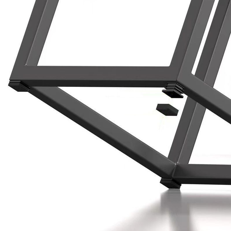 Modern Ottoman Velvet Upholstered Solid Color Square Ottoman with Bottom Rack Clearhalo 'furn' 'furn_ottomans_poufs' 'Furniture' 'Living Room Furniture' 'Ottomans & Poufs' 'ottomans_poufs' 1200x1200_b7a8c6d8-8cf5-4935-8b55-9d05d90f6500