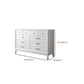 Commode en bois massif avec coffre de rangement Classic Glam de 17,55 pouces avec 5/7/9 tiroirs