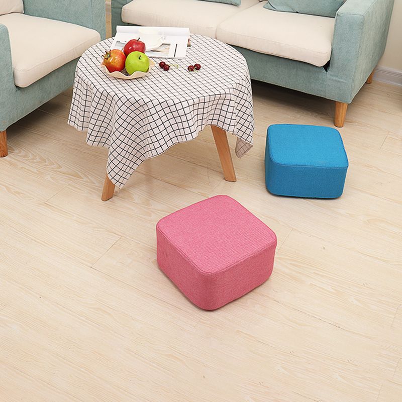 Contemporary Pouf Ottoman Fabric Upholstered Solid Color Square Ottoman Clearhalo 'furn' 'furn_ottomans_poufs' 'Furniture' 'Living Room Furniture' 'Ottomans & Poufs' 'ottomans_poufs' 1200x1200_b7aea08e-fc08-4714-8f63-533ce95957d7