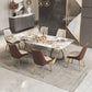 Modern Sintered Stone Dining Room Set with Rectangle Table and Gold Legs Formal Dining Set Clearhalo 'Dining Room Sets' 'Dining Tables & Seating' 'dining_room_set' 'furn' 'furn_dining_room_set' 'Furniture' 'furniture_dining_room_set' 'Kitchen & Dining Furniture' 'kitchen&dining_furn' 'kitchen' 1200x1200_b7b090cb-dcb9-47e5-92d5-31cf6fa0d6f3