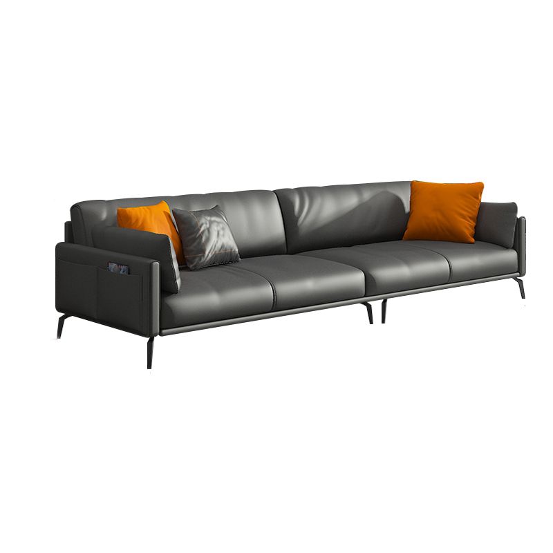 30.31" H Modern Square Arm Sofa With Tight Seat and Loose Back, Brown Clearhalo 'furn' 'furn_sofas' 'Furniture' 'furniture_sofas' 'kitchen' 'kitchen_sofas' 'Living Room Furniture' 'Sofa' 'sofas' 1200x1200_b7b1cfba-0a51-470a-9345-32041564313a