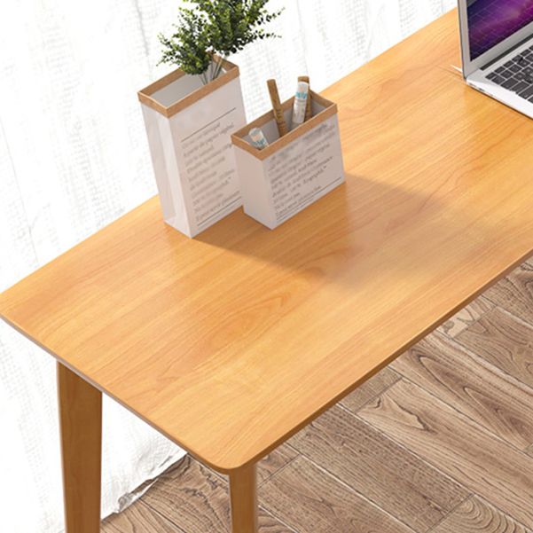 Modern Style Office Desk Curved Solid Wood Parsons Desk for Home Clearhalo 'furn' 'furn_office_desk' 'Furniture' 'Office Desks' 'Office Furniture' 'office_desk' 1200x1200_b7b20980-1f4b-4ac8-ba7e-722b40819238