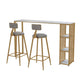 1/3 Pieces Luxurious Rectangular Bar Table Set Artificial Marble Top Pub Table Set