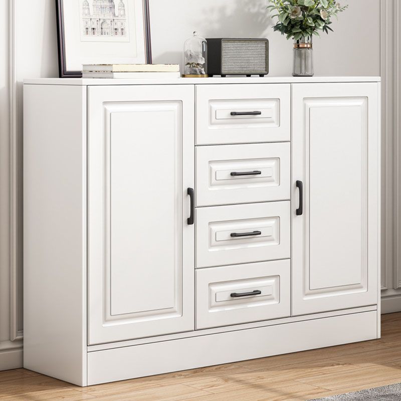 Commode en bois manufacturé avec coffre de rangement contemporain de 13,65 pouces de largeur