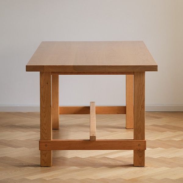 Contemporary Wood Dining Table Rectangle Dining Table with 4 Legs Clearhalo ' dining_table' 'Dining Tables & Seating' 'Dining Tables' 'furn' 'furn_dining_table' 'Furniture' 'furniture_dining_table' 'Kitchen & Dining Furniture' 'kitchen&dining_furn' 'kitchen' 'kitchen_dining_table' 1200x1200_b7b4e28a-878a-46f7-b0ff-99134edb7a0e