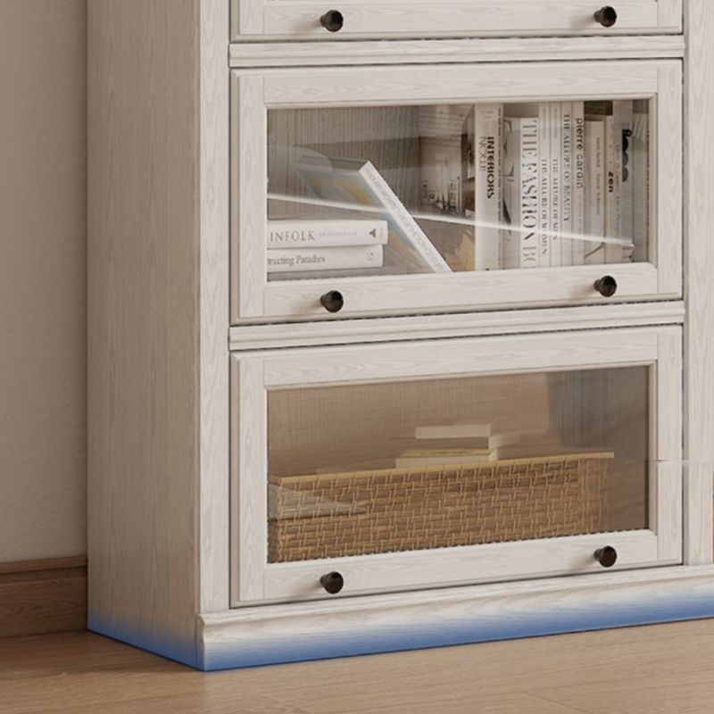 Wooden Standard Bookshelf Contemporary White Bookcase with Doors Clearhalo 'Bookcases' 'furn' 'furn_bookcases' 'Furniture' 'Office Furniture' 1200x1200_b7b6297e-32bf-480f-847a-e520aeb8f571