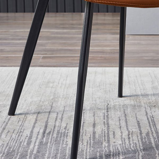 Contemporary Restaurant Leather Side Chair Solid Back Dining Chair Clearhalo ' kitchen&dining_furn' 'Dining Chairs' 'Dining Tables & Seating' 'dining_chair' 'furn' 'furn_dining_chair' 'Furniture' 'furniture_dining_chair' 'Kitchen & Dining Furniture' 'kitchen' 1200x1200_b7b63553-a6e3-48fa-9df2-2086c8a66fea