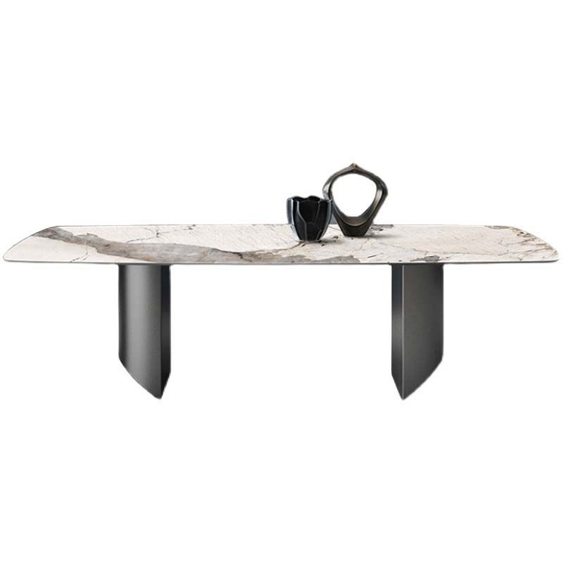 Esstisch aus gesintertem Stein im industriellen Stil, rechteckiger Esstisch für den Heimgebrauch