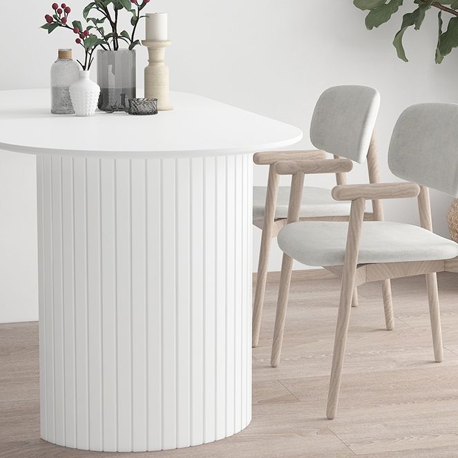 Contemporary Style Oval Dining Table Solid Wood Furniture for Dining Room Clearhalo ' dining_table' 'Dining Tables & Seating' 'Dining Tables' 'furn' 'furn_dining_table' 'Furniture' 'furniture_dining_table' 'Kitchen & Dining Furniture' 'kitchen&dining_furn' 'kitchen' 'kitchen_dining_table' 1200x1200_b7baee05-d189-4c22-a40e-12d204d4135f