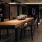 Industrial Wind Solid Wood Rectangular Dining Table for Cafe and Bar Clearhalo 'Dining Tables & Seating' 'Dining Tables' 'dining_table' 'furn' 'furn_dining_table' 'Furniture' 'Kitchen & Dining Furniture' 1200x1200_b7bde326-8e40-4dc6-adb9-0c60913998a9