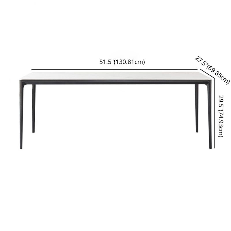 Minimalist Style Dining Table Set with Sintered Stone Table and PU Chairs Clearhalo 'Dining Room Sets' 'Dining Tables & Seating' 'dining_room_set' 'furn' 'furn_dining_room_set' 'Furniture' 'furniture_dining_room_set' 'Kitchen & Dining Furniture' 'kitchen&dining_furn' 'kitchen' 1200x1200_b7be3bc5-dc7e-4ba9-b14f-01bf529eade5