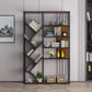 Modern Vertical Etagere Bookshelf Metal Frame Manufactured Wood Shelf Bookcase Clearhalo 'Bookcases' 'Furniture' 'furniture_bookcases' 'Office Furniture' 1200x1200_b7be6ca0-25f9-40b9-b312-6afc5bd5d81a